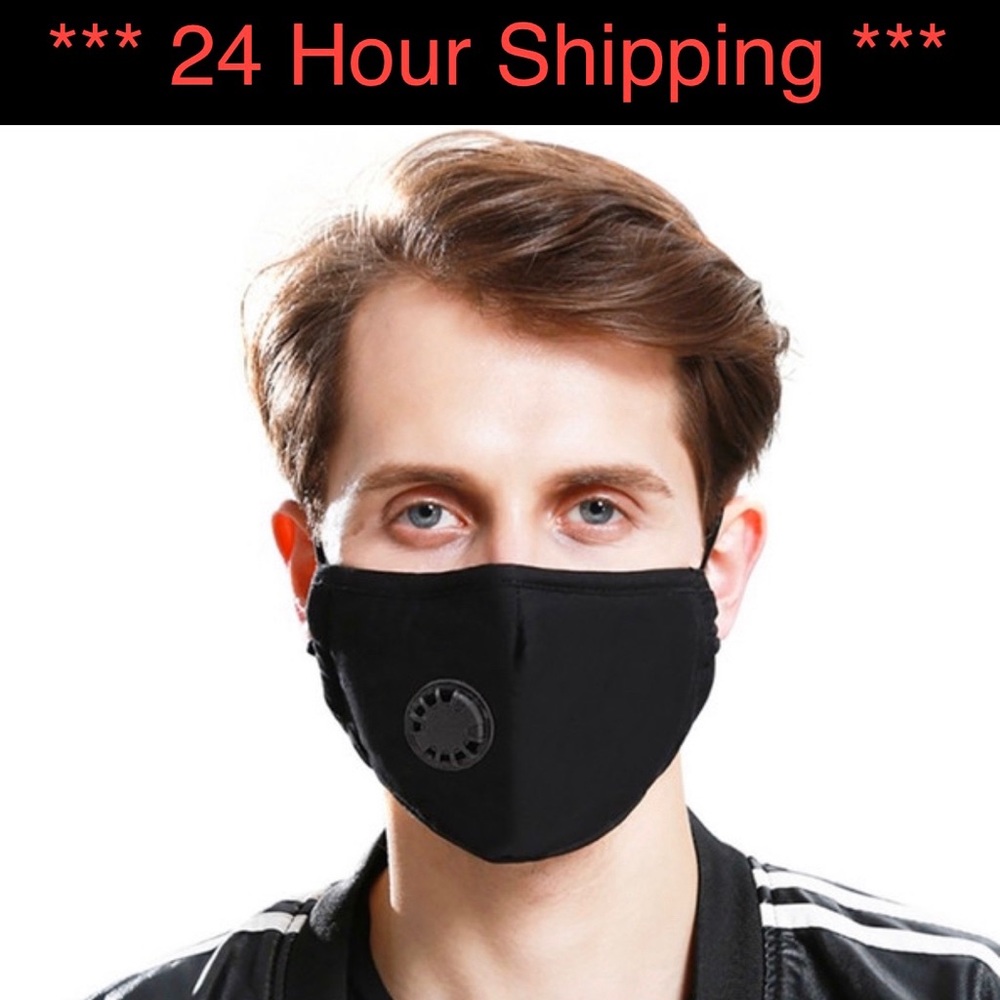 2 Washable / Reusable Face Masks - Black